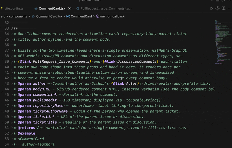 Go to Definition jumping from a JSDoc {@link} reference to a symbol that the current file never imports